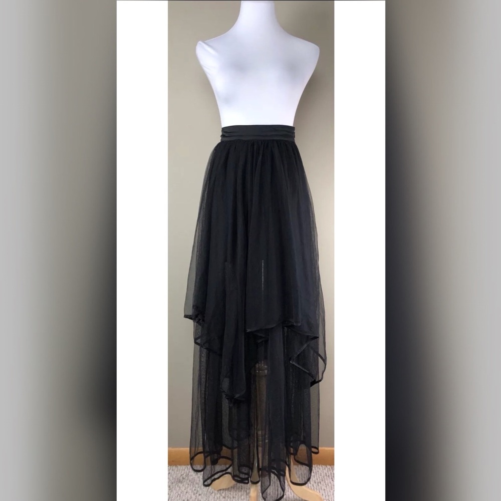 Rare Free People Keep Me Tutu Maxi Skirt Sz 10 - Picture 6 of 8